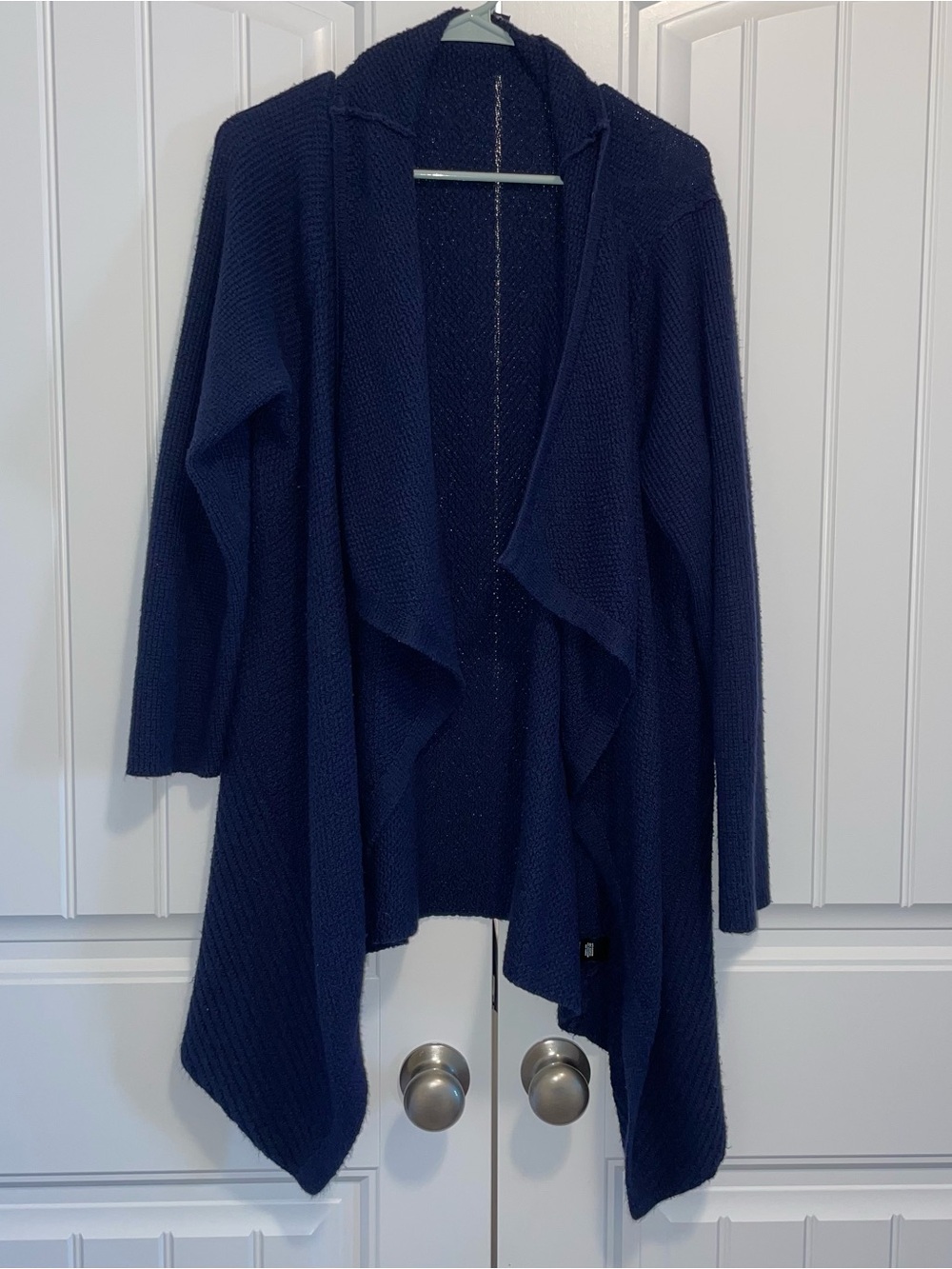 torrid Navy Draped Open-Front Cardigan